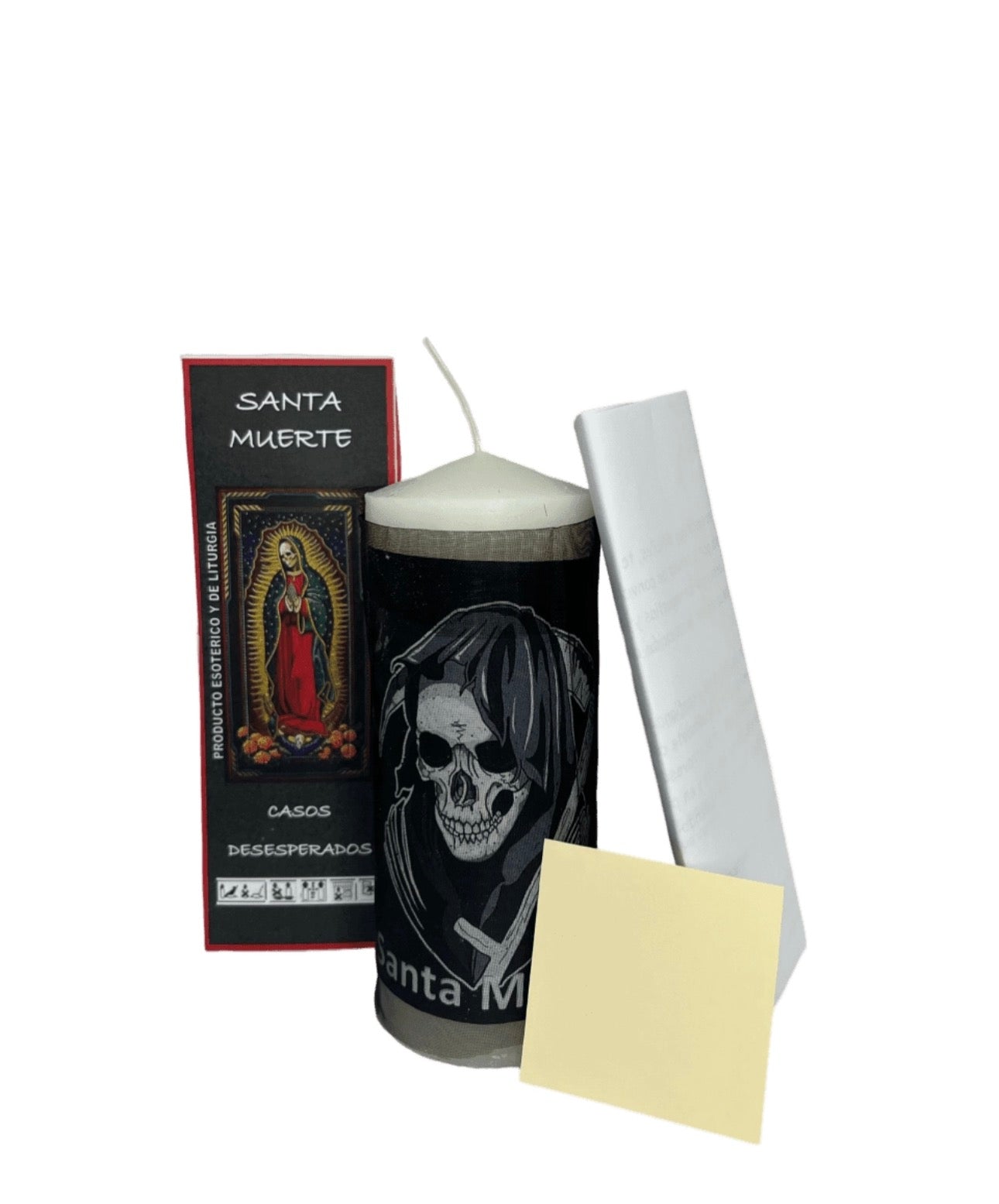 Prepared Black Santa Muerte Candle