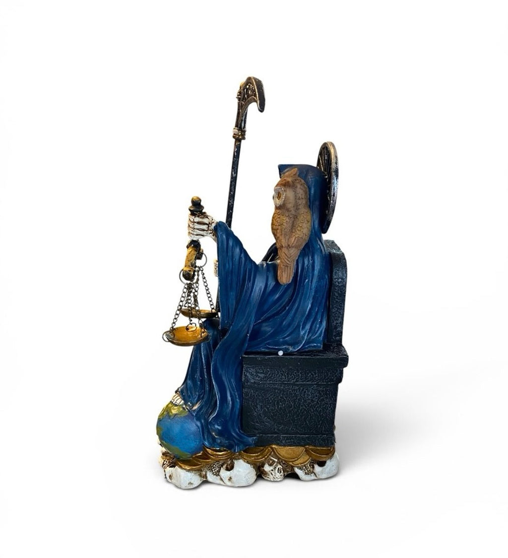 Sitting Santa Muerte Blue Healing