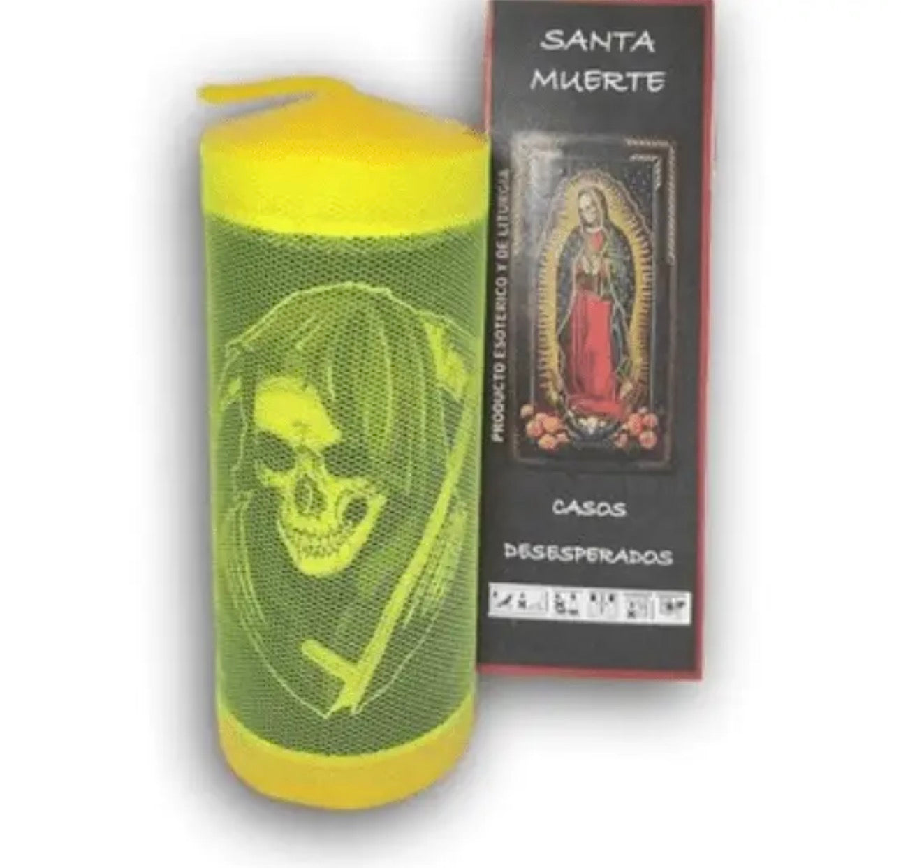 Prepared Yellow Santa Muerte Candle