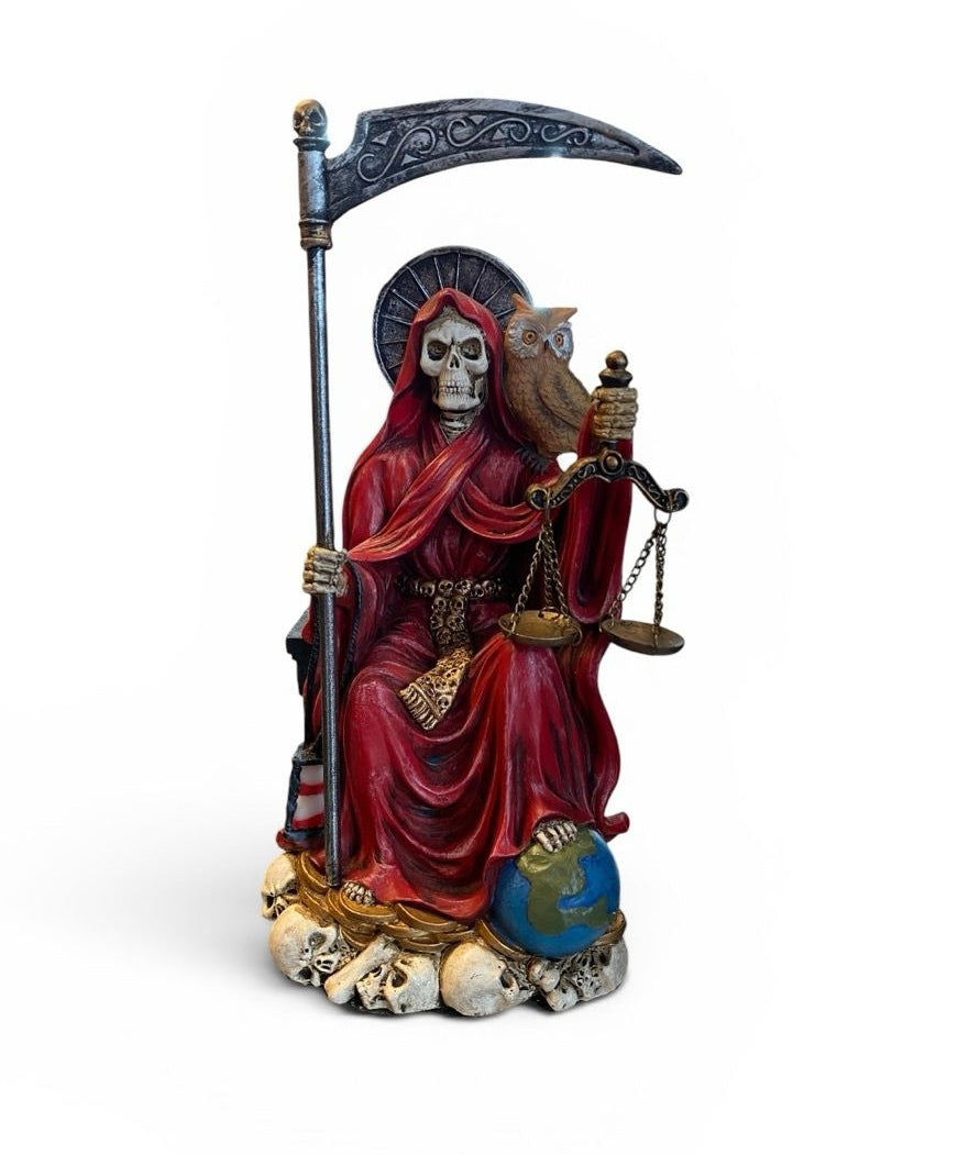 Sitting Santa Muerte Red Love