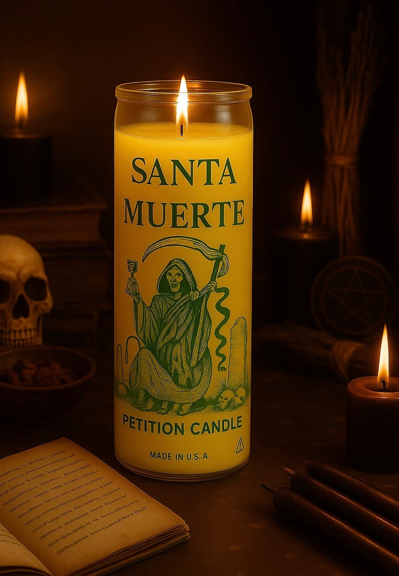 Santa Muerte Petition Candle Yellow