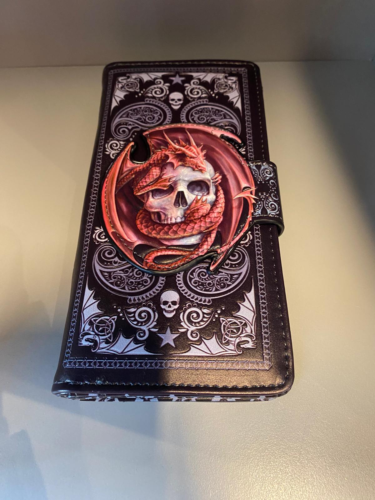 Skull Embrace Embossed Purse (AS) 18.5cm